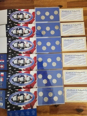 Quarter Proof Set Lot Philadelphia Mint 2000, 2001, 2002, 2003, 2004, 2005 - Image 1 of 4