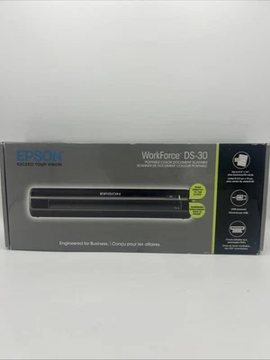 NEW Epson WorkForce DS-30 Portable Color Document Scanner OPEN BOX - Image 1 of 4