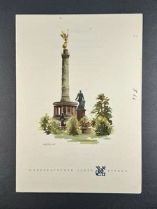1960 MS Berlin Dinner Menu - North German Lloyd - July 20th - Picture 1 of 3