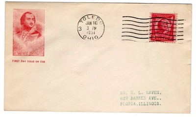 #690 Pulaski 1931 FDC - Planty #17 Gorham - Toledo OH - Image 1 of 2