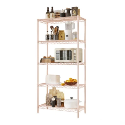 5-Layer Shelf Wire Shelving Storage Rack Adjustable Height Display Stand NEW - Image 1 of 4