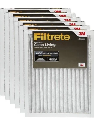 Filtrete 20x24x1, AC Furnace Air Filter, MPR 300, Clean Living Basic Dust, - Image 1 of 3