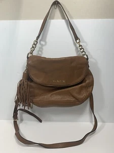 Michael Kors Bedford Convertible Tasseled Soft Leather Shoulder Bag Medium Brown - Picture 1 of 5