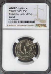 2020-W March-Billings Rockefeller Quarter NGC MS66 Quality - Picture 1 of 2