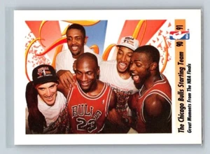 1991-92 SkyBox Great Moments from the NBA Finals #337 Bulls Starting Five - Bild 1 von 2