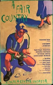 A FAIR COUNTRY ORIGINAL 1997 BROADWAY WINDOW CARD 22" X 14" JUDITH IVEY  - Picture 1 of 1