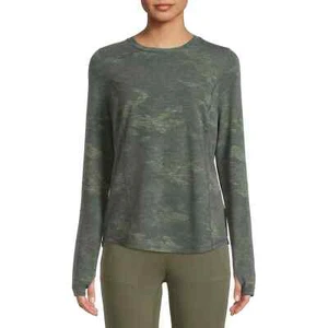 Avia Womens Performance Long Sleeve T-Shirt Camo Camouflage Extra Large M 8-10 - Picture 1 of 3