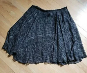 GREY PRINT SKIRT BY LAUREN -10 PETITE - Picture 1 of 6