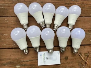 10 SMART Dimmable WiFi LED Bulbs,E26 A19 Warm White 2700K,8W,Nitebird, used - Picture 1 of 6