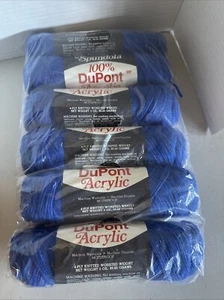 Spundola Royal Blue #618 Medium Weight #4 Yarn 85g 3oz Skeins Vintage- 6 Packs - Picture 1 of 7