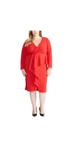 Talbots Sz 18 Misses Or 1x Red Dress Valentines - Picture 1 of 3