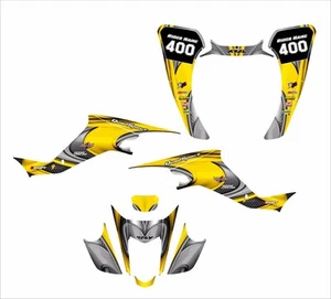 Suzuki LTZ400 KFX 400 graphics 2003-2008 custom decal kit #3737-YELLOW - Picture 1 of 2