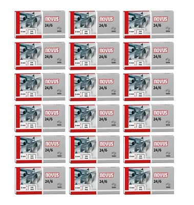 18x Heftklammern Tackerklammern Novus 24/6 aus Stahldraht, verzinkt 1000 Stück