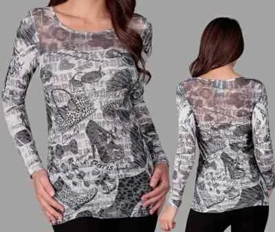 Diva Love Leopard Shoes/Purse/Paris Rhinestone Mesh Yoke Sublimation Tee Top - Image 1 of 2