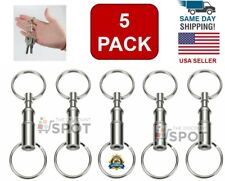 5-Pack Detachable Pull Apart Quick Release Keychain Key Rings/ US Free Shipping