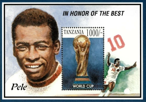 Tanzania 1994 - FIFA World Cup, Pele - Souvenir Sheet - Scott 1174 - MNH Cover