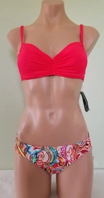 Ralph Lauren Carnaval Paisley Rojo Con Aros Bikini Conjunto Talla 4 Foto 1 de 4