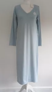 Ladies Nightie Cotton V Neck Long Nightdress Broderie Trim S - XXL RRP £28 - Picture 1 of 17