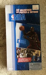 2006 Basketball 32 Valentine’s Day Cards NBA Shaq O’Neal Poster & NBA Tattoo New - Picture 1 of 8