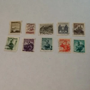 Austria 10 Stamp Lot, Republik Osterrich, Lady Costumes Plus - Picture 1 of 3