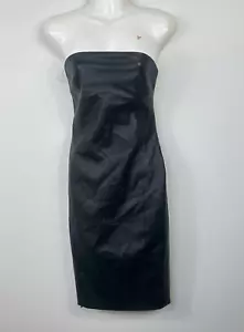 Bianca and Bridgett dress women's PU vegan body con knee length black Size 8 - Picture 1 of 10