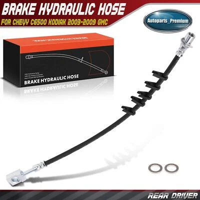 Rear Driver Brake Hydraulic Hose for Chevy C6500 Kodiak 2003-2009 GMC Isuzu HTR - Image 1 of 4