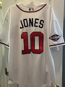 Majestic Atlanta Braves Chipper Jones Cool Base Jersey 2011 ASG Patch Size 54 - Picture 1 of 13