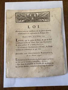 Révolution / Louis XVI /Consécration des Évêques élus / 1791 - Picture 1 of 3