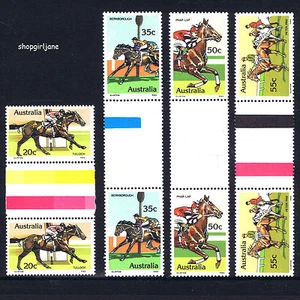 1978 - Australia Australian Racehorses Horse Racing - gutter pair set of 8 - MNH - Picture 1 of 4