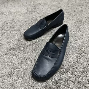 Men Donald J Pliner Slip On Dress Casual Driving Penny Loafers Blue Size 10.5 M - Picture 1 of 23