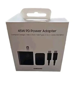 Samsung 45W USB-C Super Fast Wall Charger for S25 S23 S22 S24 Ultra Genuine  - Picture 1 of 5