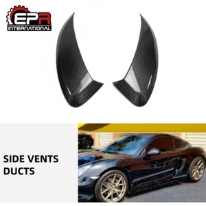 For Porsche Cayman 981 Carbon Fiber Side Air Intake Duct Vents BodyKits 2pcs - Bild 1 von 9