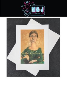 Caricature Art Of EMILY DICKINSON Blank Greeting Card