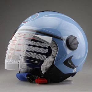 CASCO -BIMBO- SCOOTER MOTO DEMI- JET CON INTERNO SFODERABILE & CON VISIERA - Imagen 1 de 3