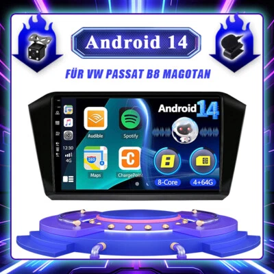 10.1" FÜR VW PASSAT B8 MAGOTAN AUTORADIO CARPLAY ANDROID 14.0 GPS NAVIGATION DSP - Bild 1 von 4