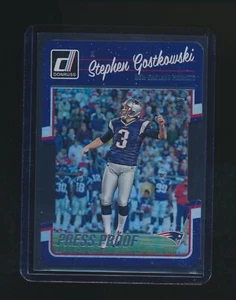Stephen Gostkowski 2016 Panini Donruss prueba de prensa paralelo 70/75 #186 - Imagen 1 de 2