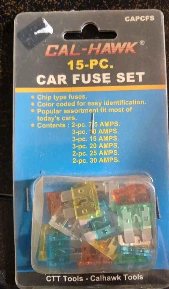 15 PC. FUSE SET ASSORTED FUSE SET ,  REGULAR SIZE, cars , trucks , suv - Image 1 of 4