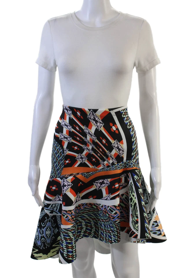 Clover Canyon Womens Abstract Print Pull On Skirt Multi Colored Size Medium - Image 1 of 4