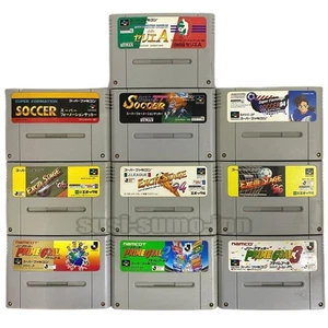 NINTENDO SUPER FAMICOM SNES LOT OF 10 SET SOCCER FORMATION SERIE A J League - Picture 1 of 5