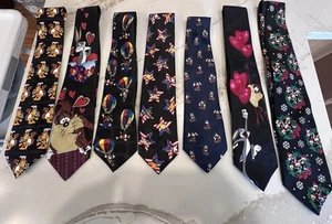 Lot Of 7 Vintage 90s Looney Tunes & Disney Ties Taz Mickey Garfield Bugs Tweety - Imagen 1 de 24