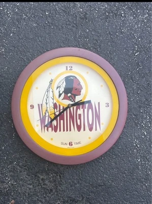 Washington Redskins Vintage Relógio de Parede NFL Futebol Homem Caverna Decoração Personalizada - Imagem 1 de 2