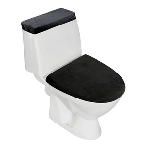 Stretch Velvet Toilet Lid Cover and Toilet Tank Lid Cover, Bathroom Super Sof... - Picture 1 of 7