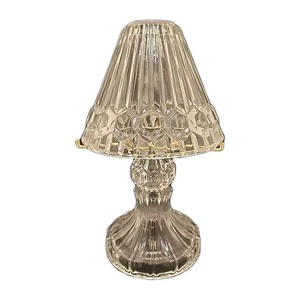 PartyLite Astoria Teelichtlampe klar Bleikristall 10,5" Höhe - Bild 1 von 6