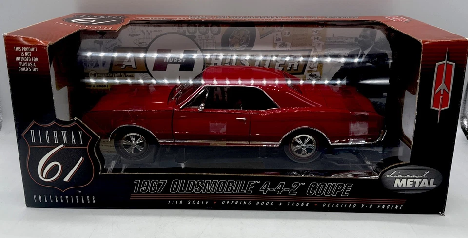 1967 Oldsmobile 442 Hurst Hustler шоссе 61 литой 1/18 красный купе 1 из 1000 - Изображение 1 из 4