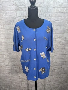Vintage Collegiate Collection Damen University of Kentucky Kurzarm Knopf - Bild 1 von 13