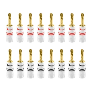 Nakamichi Excel Series 24k Gold Plated Banana Plug Speaker Amp- 8 Pairs (16 Pcs) - Picture 1 of 10
