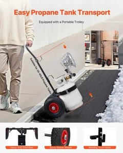 Propane Tank Top Heater with Portable Trolley, 15000 BTU Rapid Heating 180-Degre - Picture 1 of 10