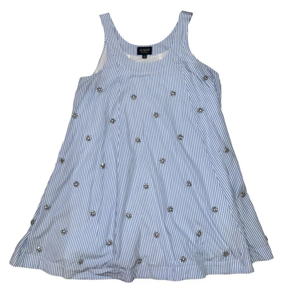 J.Crew Colección Embellecido Vestido Recto en Algodón Popelina Mujer’s Talla Mediana Foto 1 de 4