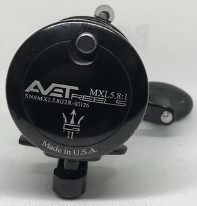 Avet G2 MXL 5.8:1 Single Speed Lever Drag Casting Reel - Right hand Black CLEAN! - Picture 1 of 7