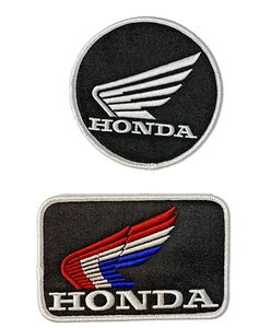 (2) Lot of Honda Racing Black Automotive Premium 3in Embroidered Iron-on Patch - Picture 1 of 6